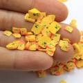 Neuankömmling Niedliche Polymer Clay Bananenform Nail Art Aufkleber Mini 5mm / 10mm Gelbe Scheiben für Handyhülle Dekore