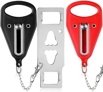 PP Metal Portable Safety Door Lock - Secure Travel Door Lock for Home and Hotel Rooms