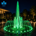 Fuente musical circular al aire libre.
