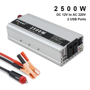 2500W outing/Home Modified Sine Wave12V to220V Solar car power inverterAuto Inverter dual usb port and Cigarette Lighter Plug