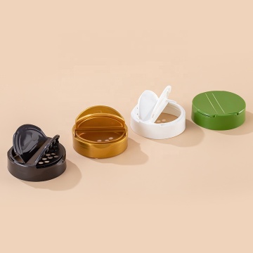 PP Plastic Spice Caps Flapper Lids with Holes - 65mm Butterfly Caps for Salt and Pepper