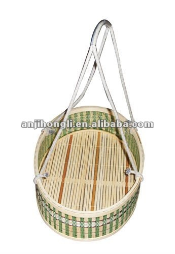 bamboo basket for easter with handle.