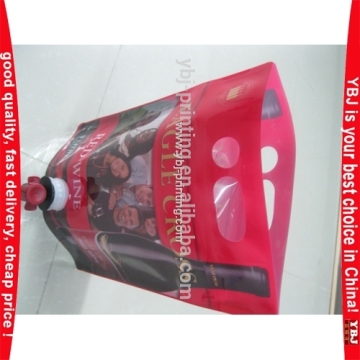 Stand up wine bag with spout tap/dispenser ,guangzhou manufacture apple juice bag