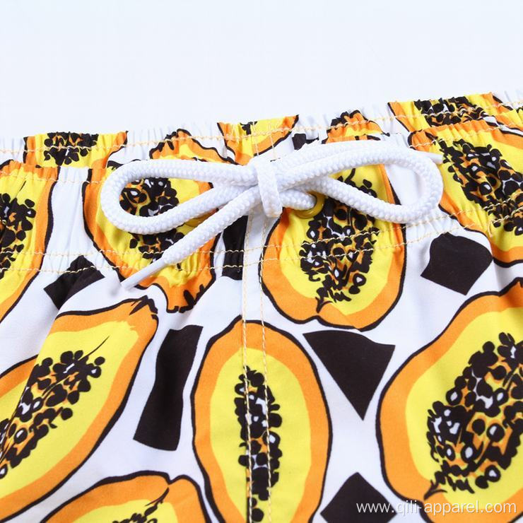 Fruit pattern shorts men swimwear personalised swim trunks