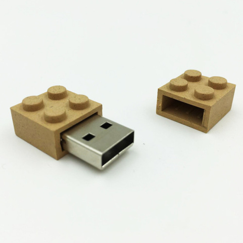 Biodegradable USB Flash Drive round Recycled Cardboard