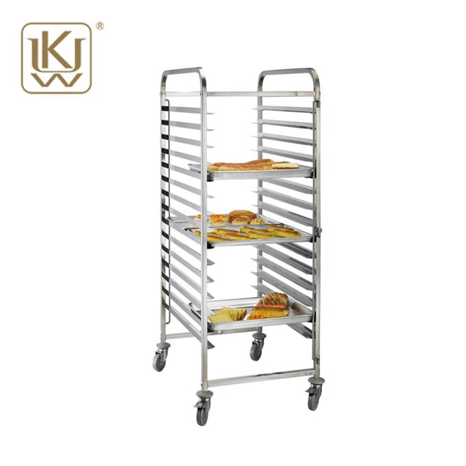 Pizza bread plate trolley, bakery cooling rack trolley