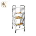 Pizza bread plate trolley, bakery cooling rack trolley