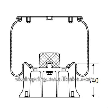 DAYTON 352-9149 gas-filled air bellow 1R14-018 rubber air suspension system/ truck spare parts alloy piston