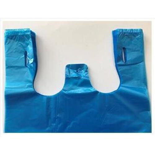 Blue HDPE T-Shirt Bag Grocery Bag Carrier Bag Handle Bag