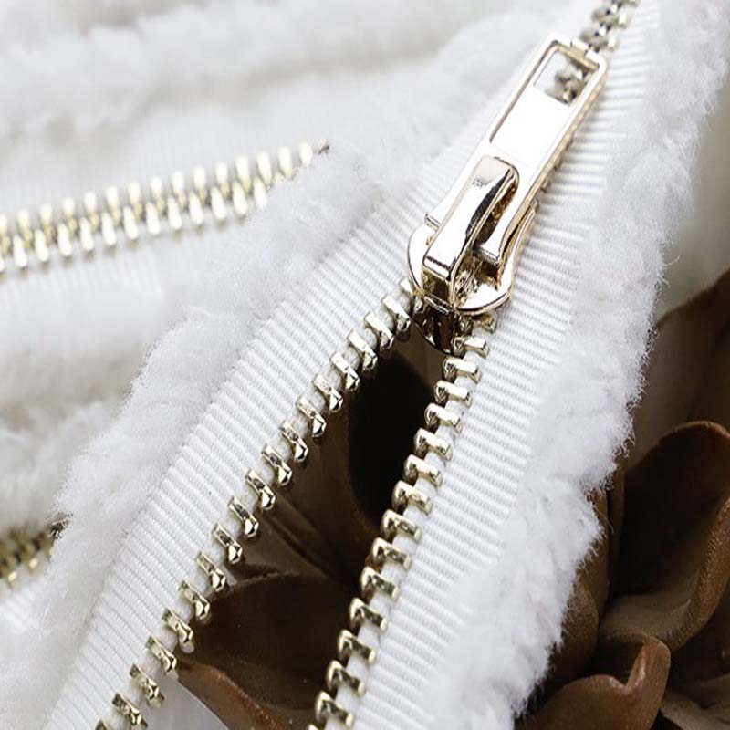 Clothing brass zipper