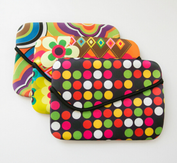Fashion heat transfer printing neoprene laptop bag/silkprinting soft laptop pouch/SBR laptop bag