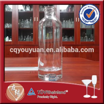 Round 1000ML Storage Bottles Jar Glass 1000ML Clear Boston Glass Bottle