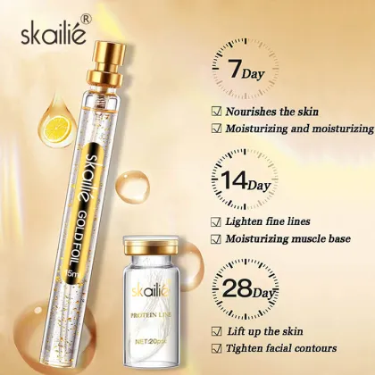 Korean No Needle Facial Serum with Gold Elastin Protein for Tightening and Lifting