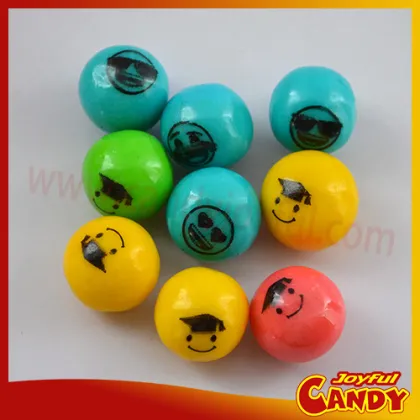 Fruit Flavor Smiley Faces Bubble Gum