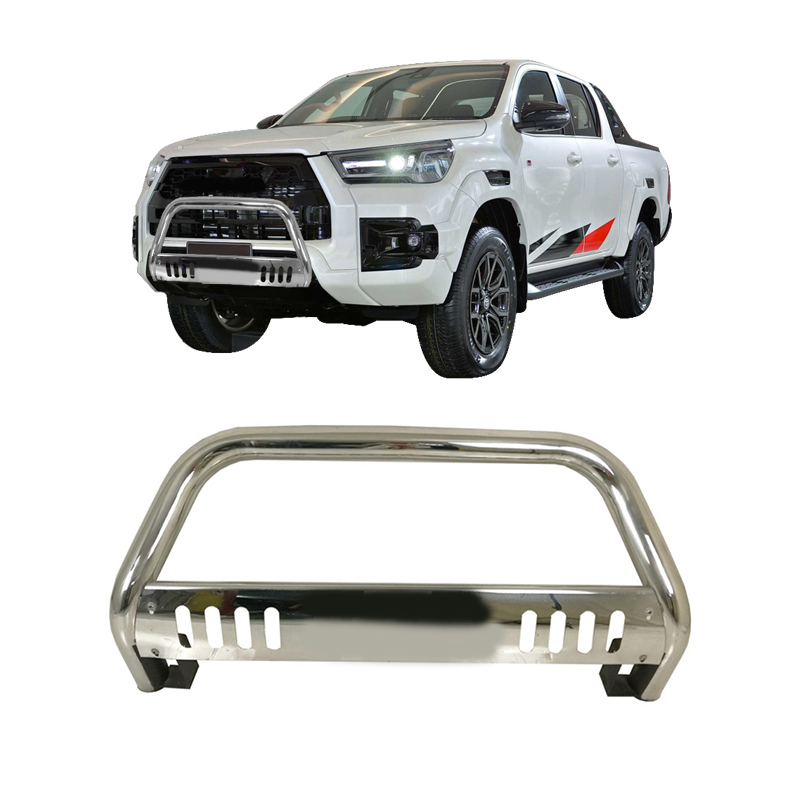 201 stainless steel U-shaped front bumper with baffle