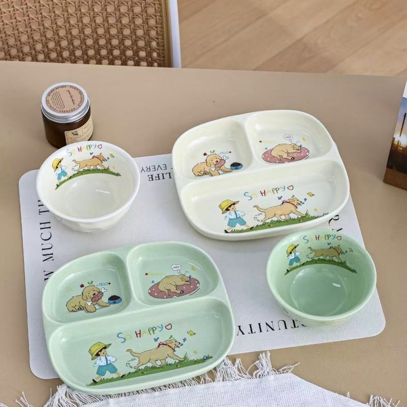 Colorful Cartoon Animal Bowls for Kids