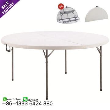 Portable Folding White Plastic Table for Outdoor Banquet Wedding Dining