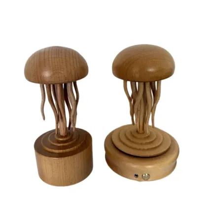 Wooden Jellyfish Mechanical Music Box