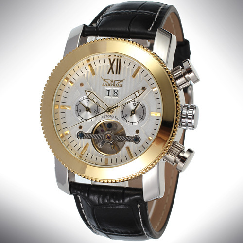 Wrist Alloy Case watch tourbillon leather Watch