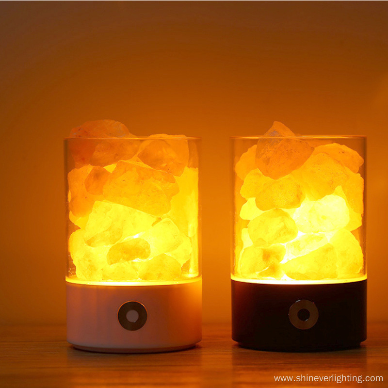 Pink Crystal Stone Natural Rock USB Night Light