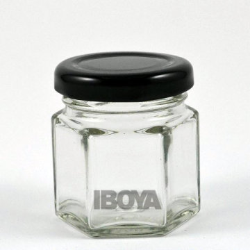 45ml Mini/Small Hexagon Glass Honey/Jam Jars
