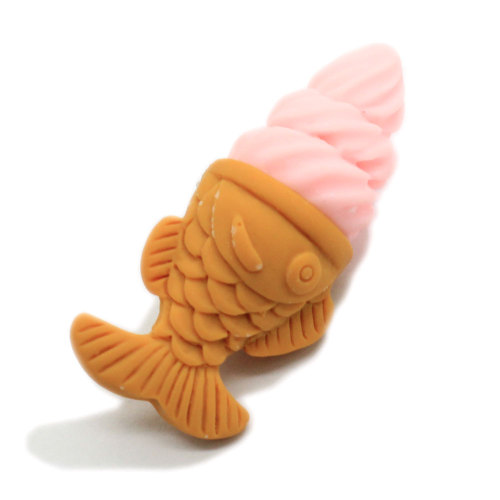 Nouveau poisson Design 3D résine été maison de poupée embellissements alimentaires pour bijoux collier Bracelet porte-clés porte-clés accessoires bricolage