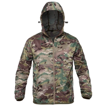 Tactical Hooded Camouflage Sunscreen Suit Jacket