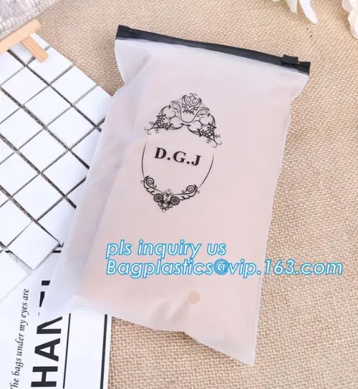 Apparel Garment Clothing package PE slider zip bag, zipper ziplock packaging bags with slider zipper,pvc packaging bags black co