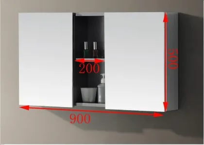 stainless steel wall hang bathroom mirror cabinet