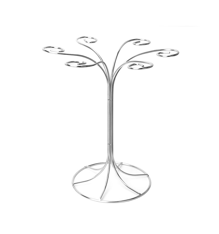 Stainless steel wine glass holder