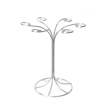 Stainless steel wine glass holder