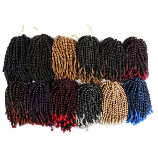 8'' Synthetic Braiding Bomb Passion Twists Bob Spring Twist Crochet Braids Hair Jamaica Bounce For Women jumbo braiding