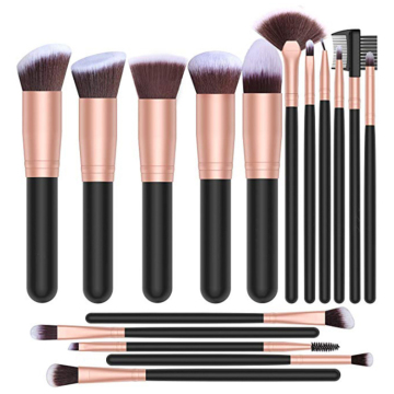 16pcs Travel Cosmetic Brush Wooden Makeup Set Holder
