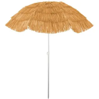6 Foot (1.8 Meter) Sea Palm Leaf Synthetic Thatched Umbrella for Outdoor Tiki and Hula Decor