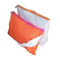 Orange cotton zipper bag bow for purse