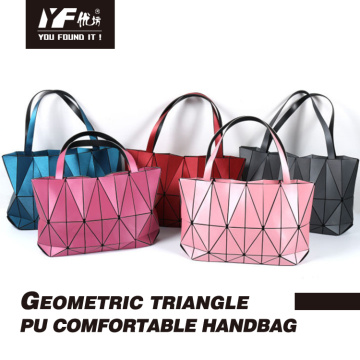 Borsa tote geometrica pieghevole luminosa per donna