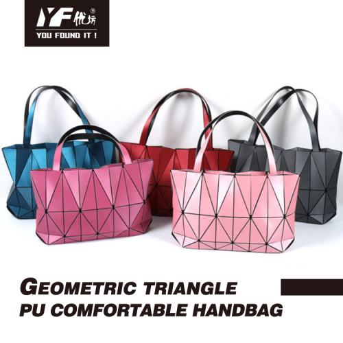 Luminous folding geometric tote bag for women