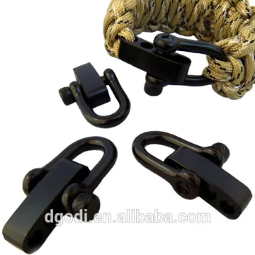 small metal stainless steel adjustable bow shackle with clevis pin