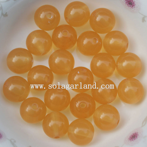 Cheap Jelly Colors Acrylic Jelly Round Smooth Beads Charm