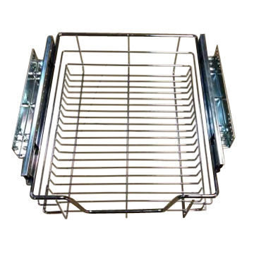 Kitchen cabinet organizers with chrome-plated surface