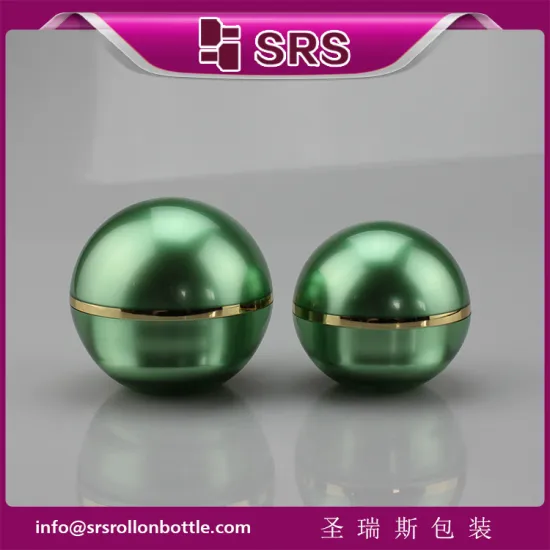 SRS free sample acrylic 50g skincare cosmetic plastic container sphere