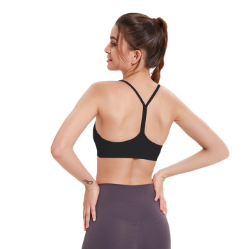 Soutien-gorge de yoga sport ultra doux de couleur unie