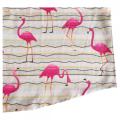 Men Casual Silk Cotton Flamingo Digital Print Shirt
