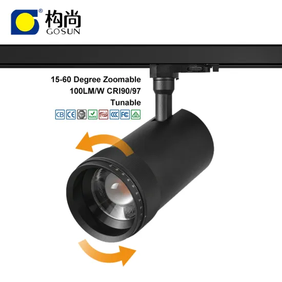Aluminium High Quality Modern COB Spot Light Commercial LED Zoomable Track Light