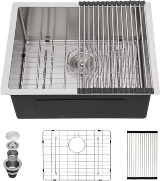 Dasen 5543 Handmade Stainless Steel Undermount Kitchen Sink with Drain