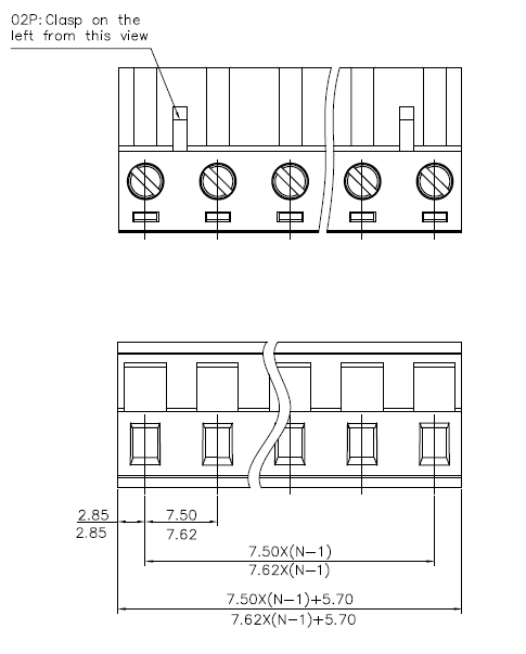 Pcb Terminal Blocks Connector Customed PIN