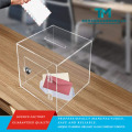 Caixa de doação de acrílico transparente portátil