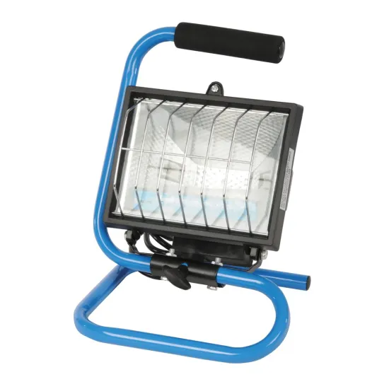 500W Portable Halogen Floodlight with Adjustable Stand: Perfect Outdoor Work Light
