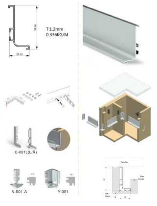 Gola Aluminium Profile for cabinet