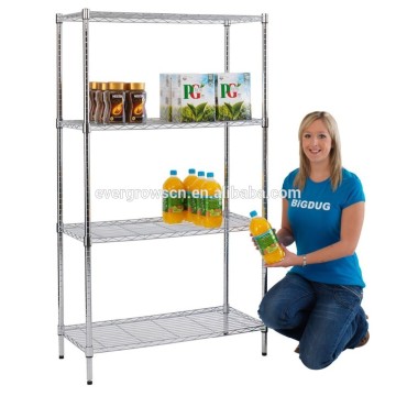 NSF approved heavy duty chrome wire shelving with castors
